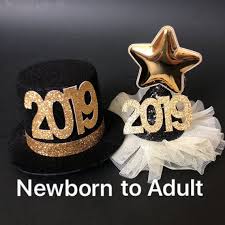 2019 Hat Black Glitter Cone Hat Kids Baby New Years Photo Prop Elastic Headband 2019 Party Gift For Grand Daught New Years Hat Cowboy Hat Styles New Year Props