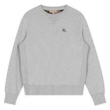 Áo Nỉ Sweater Nam Burberry Crew Neck Long Sleeve Sweatshirt Màu Xám Size M  N-DG | Vua Hàng Hiệu