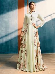Jennifer Winget Off White Georgette Long Gown 133650 Designer Dresses Indian Gown Dress Online Indian Gowns Dresses