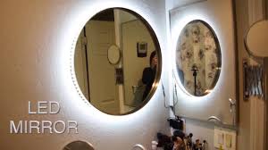 Although we love the modern look of embedded light strips, this led mirror light kit is a new take on a true classic. Diy Vanity Mirror W Led Lights Cheap And Easy Tesiabeau Youtube