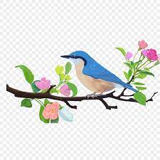 élément De Dessin Animé Oiseau Bleu Sur Les Branches Colorées PNG , Couleur,  Branche, Bleu Fichier PNG et PSD pour le téléchargement libre