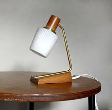 Buy led desk lamp with wireless charger, desk light with usb charging port, 5 colors lighting and sliding touch dimming, 30/60 timer, table lamp with folding design for home office dorm: Small 1960s Table Lamp Minimalist Danish Style Wooden Teak Etsy Lamp Glass Lamp Shade Vintage Table Lamp