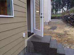 One reason for this is as you mentioned how on earth will you check your building codes to verify if this is allowable, one reason someone might do this is that an exterior door that swings outward is much more difficult. Door Landing Exterior Inspections Internachi Forum
