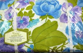 Maybe you would like to learn more about one of these? Vintage Wamsutta Victorian Rose Pattern Supercale Plus Bed Sheets Mod Floral Print Blue Colorway Vintage Sheets Vintage Linens Vintage Bed