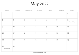 Simple, convenient, enjoy our printable calendars. May 2022 Calendar Templates