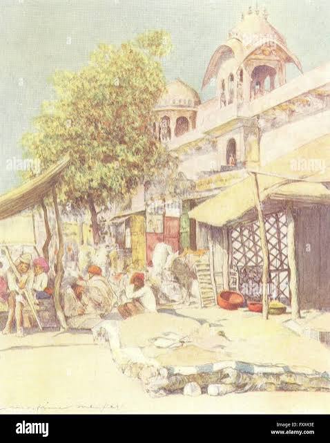 INDIA: Jaipur at noon, antique print 1905 Stock Photo - Alamy