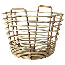 Solblekt Cestino Con Manici Rattan Ikea Wicker Baskets Storage Basket Rattan