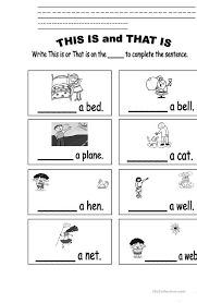 Pronouns This And That Grammar Worksheets English Grammar For Kids Kindergarten Worksheets