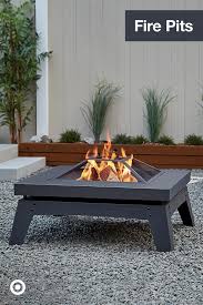 Breton Square Wood Fire Pit Gray Real Flame Wood Burning Fire Pit Fire Pit Wood Fire Pit