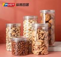 Pet Easy Open Cap Transparent Packaging Bottle Jars for Food Snacks Dry  Fruits