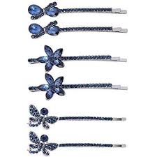 These models are sure to create an excellent balance between your elegant simple gown and your lavish bridal locks! Vinbee 6 Pack Vintage Blue Crystal Rhinestone Hair Pins Side Clip Bobb Ninthavenue Europe