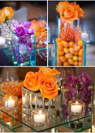 Colors Of The Week Purple Orange Orange Wedding Themes Orange Wedding Orange Wedding Decorations