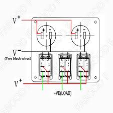 Mins marine wiring diagrams wiring diagram img. Amazon Com Switch Panel Fabood 3 Gang Waterproof Rocker Switches Panel With Dc 12v Digital Voltmeter 3 1a Dual Usb And 3 Led Lights Switchs For Marine Boat Car Rv Industrial Scientific