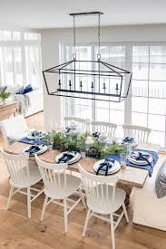 Light Wood Table With White Spindle Chairs Trestle Dining Table Black Metal Pendant Over D Dining Room Table Decor Farmhouse Dining Table Dining Table Design