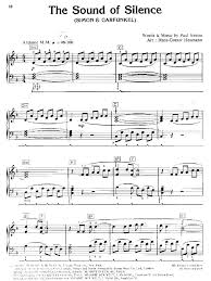 Simon Garfunkel The Sound Of Silence Beginner Piano Music Sheet Music Notes Hallelujah Sheet Music