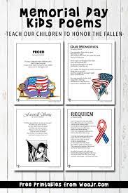 Do your students know the difference between veterans day, memorial day, and labor day? Memorial Day Kids Poems Woo Jr Kids Activities
