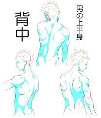 描き方とポーズ集 男の背中を描く 1 アートリファレンス 背中 イラスト スケッチのテクニック