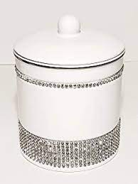 View the top 5 white ceramic canisters of 2021. Amazon Com Bathroom Canisters Ceramic Canisters Holders Dispensers Home Kitchen