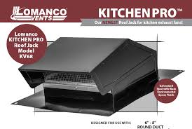 Your vent hood will have places available for either attic or wall exhaust. Kitchen Pro Roof Jack