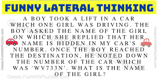 Check spelling or type a new query. Funny Lateral Thinking Puzzle For Kids With Answer