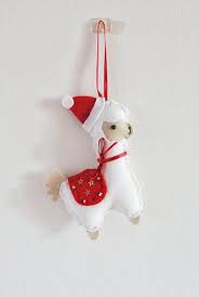 Felt Llama Christmas Decor Llama Decoration Alpaca Christmas Etsy Felt Christmas Ornaments Felt Crafts Christmas Felt Christmas Decorations