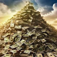 Гора из денег» — картинка создана в Шедевруме