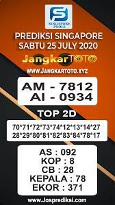 Prediksi Togel Sgp Sabtu 25 Juli 2020 Di 2020 25 Juli Minggu Pengikut