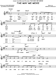 C majorc e minorem ff a minoram ff mem'ries, light the corners of my e minorem e7e7 a minoram ff e7e7 c majorc c7c7 smiles we gave to one another, for the way we were. The Way We Were From The Way We Were Sheet Music Leadsheet In A Major Download Print Sku Mn0143297