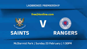 Johnstone vs rangers team news. Live Stream St Johnstone Vs Rangers 23 February 2020 Free24online