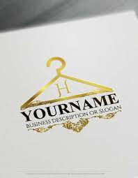 Online Logo Creator Stylish Hanger Logo Maker Sewing Logo Design Sewing Logo Hanger Logo