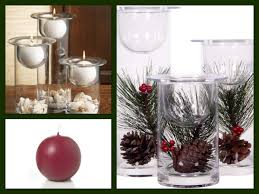 Check out our candle holder centerpiece selection for the very best in unique or custom, handmade pieces from our candleholders shops. Christmas Centerpiece Ideas Glass Hurricanes Candle Holders Filled With Holiday Flowers Partyideapros Com