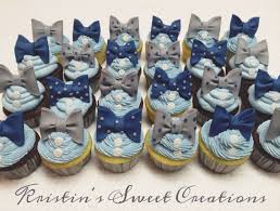 Bow Ties And Buttons Baby Shower Cupcakes Would Also Be Great For A First Birthday Navy Gray And Baby Blu Bow Tie Baby Shower Baby Boy Sprinkle Baby Bowtie