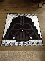 Darth Vader Quilt I Made I Adapted A Pearler Bead Pattern To Make The Quilt Star Wars Quilt Darth Vader Quilt Applique Quilts