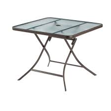 Hampton Bay Mix And Match Metal Outdoor Dining Table Outdoor Dining Table Patio Dining Table Tempered Glass Table Top
