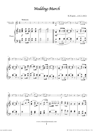 Free Wagner Wedding March Bridal Chorus Sheet Music For Violin Or Other Instruments And Piano Organ Bridal Chorus Sheet Music Recorder Sheet Music
