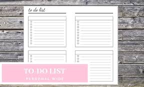 Personal Wide To Do Blank Box List Planner Printable 4 75 X Etsy Printable Planner Printing Center Person