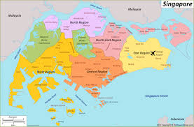 This helps the person reading the map understand where to find certain items. Singapore Map Maps Of Republic Of Singapore
