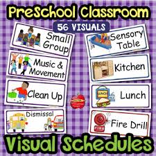 Visual Schedule Center Labels Editable Prek Classroom
