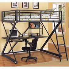 Loft beds with desks are the perfect solution for kids and teenagers rooms. Little Dreamer Full Metal Loft Bed With Desk Nebraska Furniture Mart