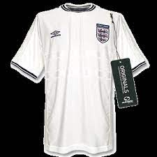 Old, original football shirts from euro 2000. England Football Shirt Archive