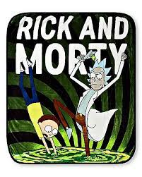 Rick and morty portal jump sherpa blanket. Rick And Morty Portal Fleece Blanket Spencer S