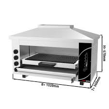 Four A Pain Pita Salamandre Pro Avec 4 Radiateurs Et Bain Marie 1 02 M Four Grille Pain Grill Electrique Gastro Ggmgastro