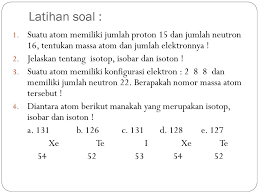 Elektron valensi = 1 c. Contoh Soal Hots Kimia