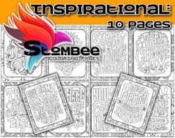 Jun 19, 2018 · add another element to your down time with positive quotes. Quote Coloring Page Etsy