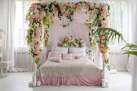 Wedding First Night Romantic Bedroom Decoration Ideas Femina In First night bedroom decoration wall in hearts shape for love birds couples.