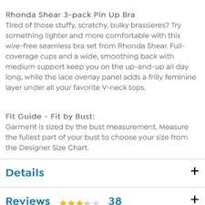 Nwot 3 Pack Rhonda Shear Pin Up Bra