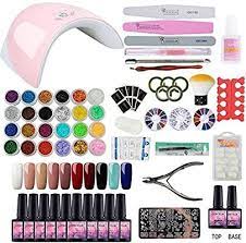 saint acior 10 farben gellack set uv gel nageldesign nagelstudionset fur gelnagel 36w uv led nagellampe manikure start gel nagellack gelnagellack gel nagel kit