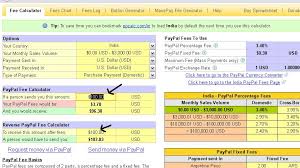 Ppcalc Online Paypal Fee Calculator