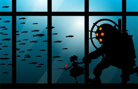 Bioshock Big Daddy And Little Sister Art Bioshock Artwork Big Daddy And A Little Sister Bioshock Artwork Bioshock Bioshock Art