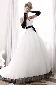 Black And White Wedding Gowns Pictures Wedding Dresses With Black Lace For Sophisticated Bridal Look Ball Gowns Wedding Black White Wedding Dress Black Wedding Dresses